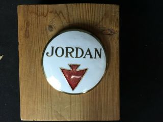 Vintage 1916 - 1920 Jordan Enamel Radiator Badge Emblem 2
