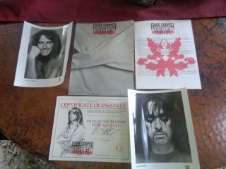 Rare Vntg Lim Edition Complete Alice Cooper From The Inside Press Kit Signed 78
