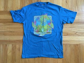 Vintage Garcia Band Electric On The Eel Electric Blue Color T Shirt 87 " Lg