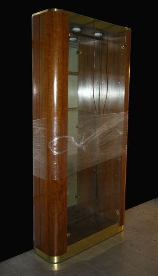 Vintage Baker Mid Century Modern Wood & Glass Display Cabinet China Cabinet