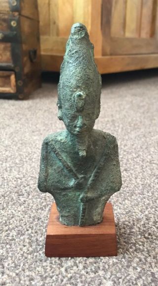 Ancient Egyptian Bronze Statuette Of Osiris 600 - 500 B.  C.  Karnak