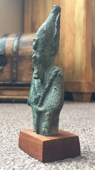 Ancient Egyptian Bronze Statuette of Osiris 600 - 500 B.  C.  Karnak 8