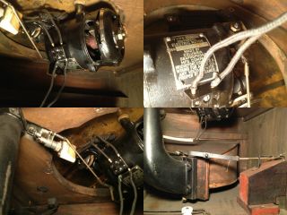 Antique Electric Columbia Grafonola Phonograph With Artwork & Light 3