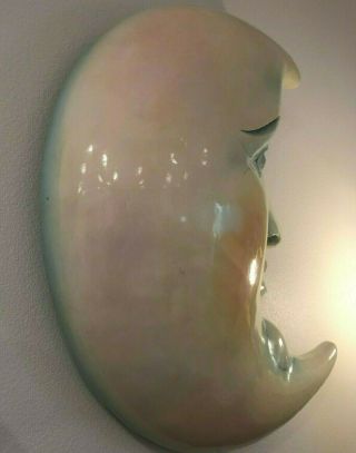 Large Vintage Auth Sergio Bustamante Moon Wall Hanging Sculpture Signed 4