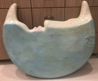 Large Vintage Auth Sergio Bustamante Moon Wall Hanging Sculpture Signed 7