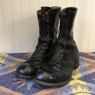 Vintage Vietnam Military Combat Boots 1961 Mens 8.  5 R Us Army Leather Speed Lace