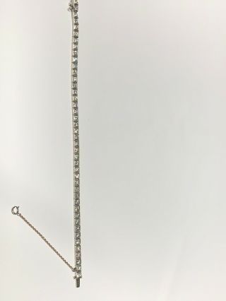 Antique Art Deco Platinum Diamond Tennis Bracelet 4.  3 TCW 12