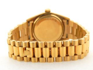 Mens Rolex Day - Date President 18K Yellow Gold Watch Champagne 8,  2 Diamond 1803 6