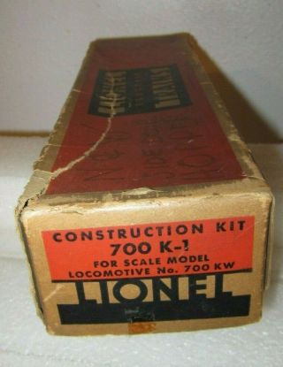 VERY RARE LIONEL 1938 700 K - 1 CONSTRUCTION KIT ALL NO RESER 4