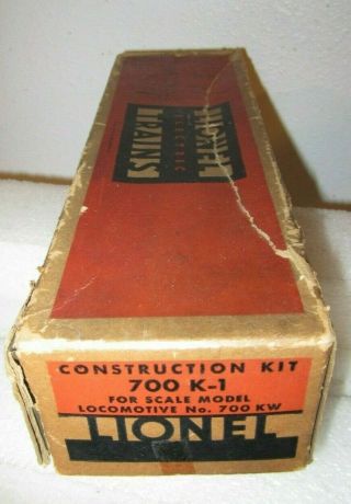 VERY RARE LIONEL 1938 700 K - 1 CONSTRUCTION KIT ALL NO RESER 5