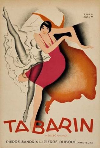 Vintage Poster by Paul Colin 1928 - Tabarin - An Art Deco Icon - RARE 3