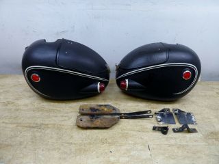 Vintage Bmw Airhead Enduro Saddle Bags With Brackets R50 R60 R69s /2