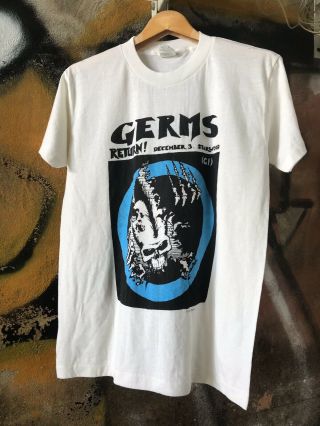 Vtg 80s The Germs Tshirt Punkrock Hardcore Punk