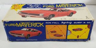 NOS Vintage Mystery Bump N ' Go Ford Mustang Red Battery Operated Non Fall Japan 2