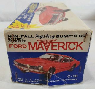 NOS Vintage Mystery Bump N ' Go Ford Mustang Red Battery Operated Non Fall Japan 4