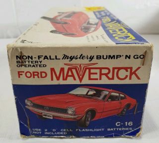 NOS Vintage Mystery Bump N ' Go Ford Mustang Red Battery Operated Non Fall Japan 6