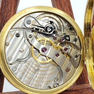 18k Patek Philippe Geneve Pocket Watch 18 Jewels 10