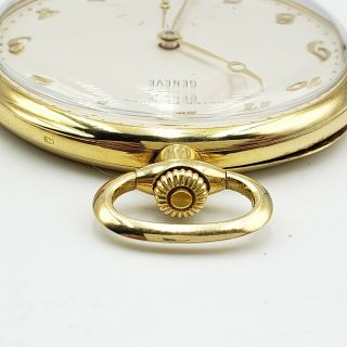18k Patek Philippe Geneve Pocket Watch 18 Jewels 5