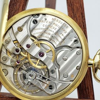 18k Patek Philippe Geneve Pocket Watch 18 Jewels 9
