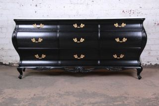 Grosfeld House French Provincial Louis Xv Style Marble Top Triple Dresser