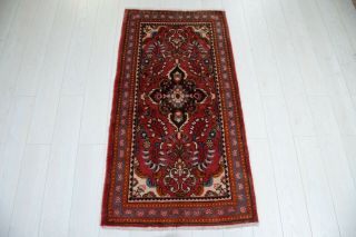 4.  43 X 2.  43ft Hand - Knotted Vintage Small Red Rug Handmade Oriental Wool Carpet