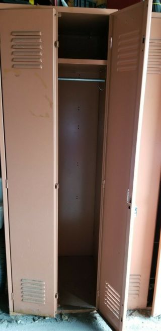 Vintage Metal Lockers.  2 Steel Storage Lockers - 24x72x48,