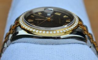 Rolex Datejust SS/18K Rare Anniversary Jubilee Dial w/ 54 Diamonds Bezel 116233 10