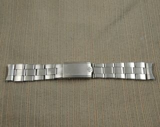 Vintage Zodiac Seawolf Stretch Stainless Watch Band - 17.  5mm Curved End Link