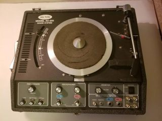 Vintage Hilton Model Ac - 201 Sound System Record Player -