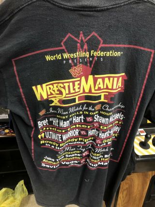 RARE Vintage WWF Wrestlemania 12 Shirt XL WWE 90s 2