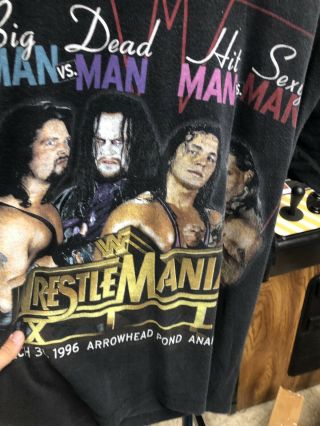 RARE Vintage WWF Wrestlemania 12 Shirt XL WWE 90s 3