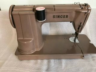 1955 Vintage Singer 301A Gear Drive Lock Stitch Sewing Machine Serviced 7