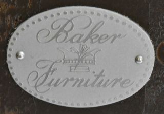 Baker Furniture Mahogany Empire Style Breakfront China Cabinet 11