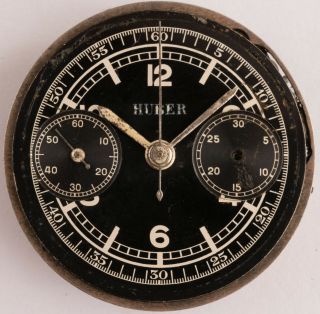 Vintage Huber Landeron 13? Monopusher Column Wheel Chronograph Movement