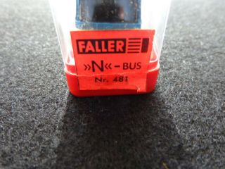 VINTAGE AURORA POSTAGE STAMP BUS RED and GREEN BUS / FALLER BUS 2