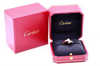 Cartier 18 Karat Rose Pink Gold Ring " Menotte " Model 50 Brand Rare
