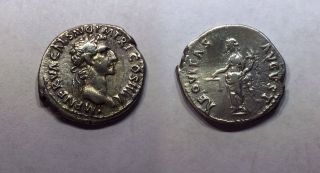 Ancient Roman Coin Nerva Ar Denarius Struck 96 Ad