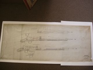 Rare Orig Winchester Drawing Design 1899 Automatic Repeating Rifle From Factory
