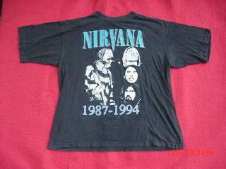 Rare Vintage Nirvana 1987 - 1994 Kurt Cobain Grunge Rock Band Shirt