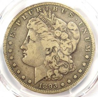 1893 - S Morgan Silver Dollar $1 - Certified Pcgs Fine Details - Rare Key Coin