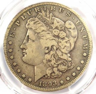1893 - S Morgan Silver Dollar $1 - Certified PCGS Fine Details - Rare Key Coin 5