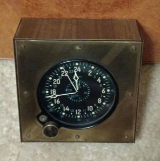 Vintage Military World War 2 Era Waltham Cdia Aircraft Navy Cockpit 8 Day Clock