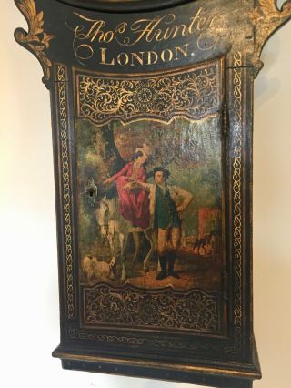 Small Tavern or Act of parliament clock,  (longcase fusee wall antique) 6