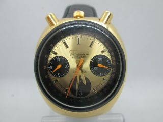 Vintage Citizen Bullhead Chronograph Goldplated Automatic Mens Watch