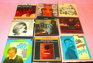 9 Vintage Reel To Reel Tape Recordings Ella Belafonte Streisand Bernstein Jazz,