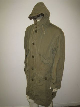 Vintage US M - 1947 M - 47 Army Winter Overcoat Parka Type 2