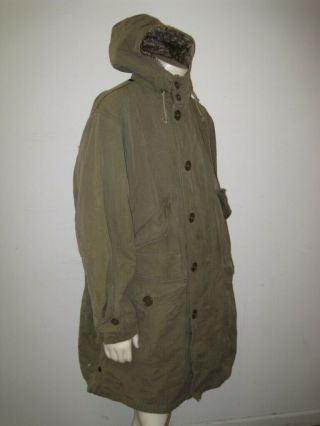 Vintage US M - 1947 M - 47 Army Winter Overcoat Parka Type 3
