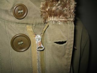 Vintage US M - 1947 M - 47 Army Winter Overcoat Parka Type 7