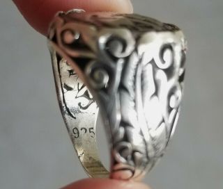 Alexander the Great Authentic Ancient Silver Drachm Coin 925 Solid Silver Ring 3