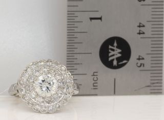 VINTAGE PLATINUM RING WITH 1.  70 CTW DIAMONDS Y22 7